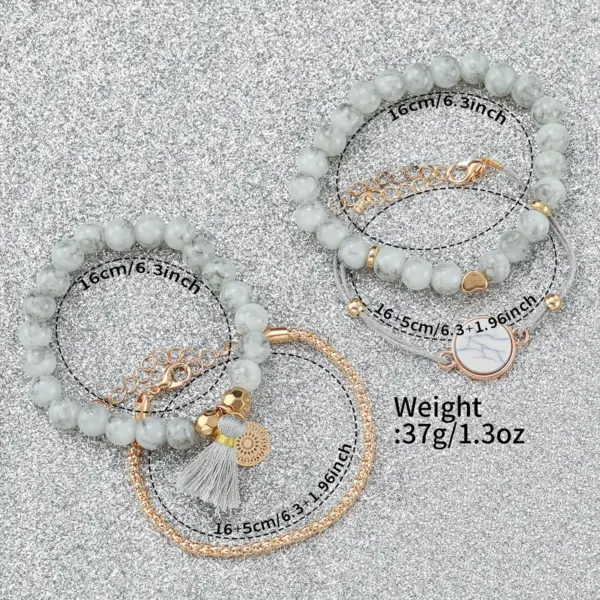 5PCS Women's Quartz Watch and Bracelets Set - Image 6