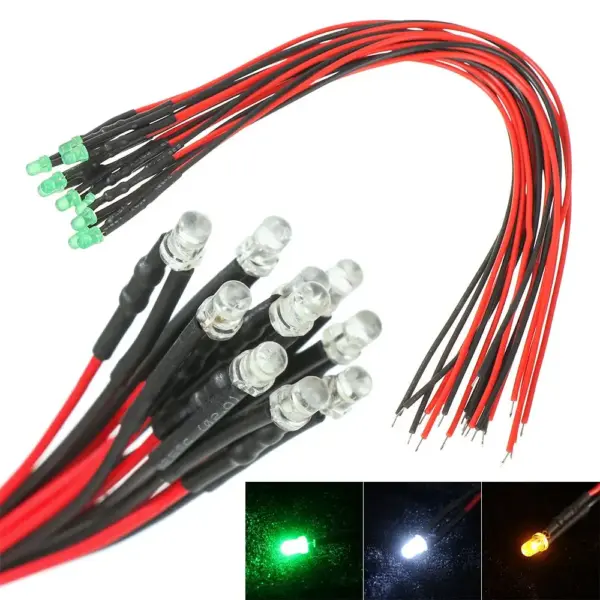 10pcs 3mm LED Lights for RC Crawler Trucks