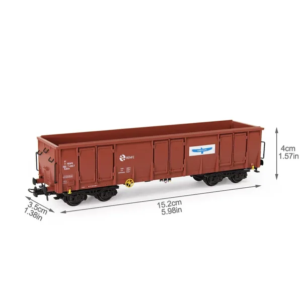 HO Scale 1:87 Brown RENFE Gondola Car Set - Image 5