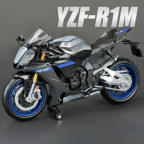 1:12 Yamaha YZF-R1M Alloy Motorcycle Model - Image 9