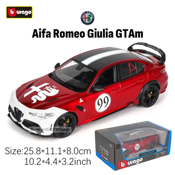 Bburago 1:18 Alfa Romeo GTAm Diecast Model - Image 7