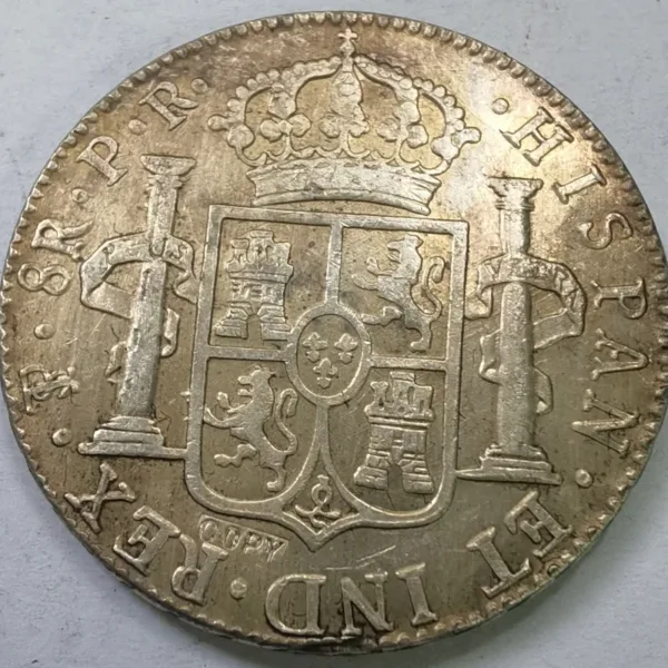 Bolivia 8 Reales Charles III Silver Plated Coin - Image 2