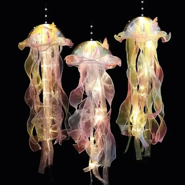 Gradient Jellyfish LED Night Light Decoration - Image 2