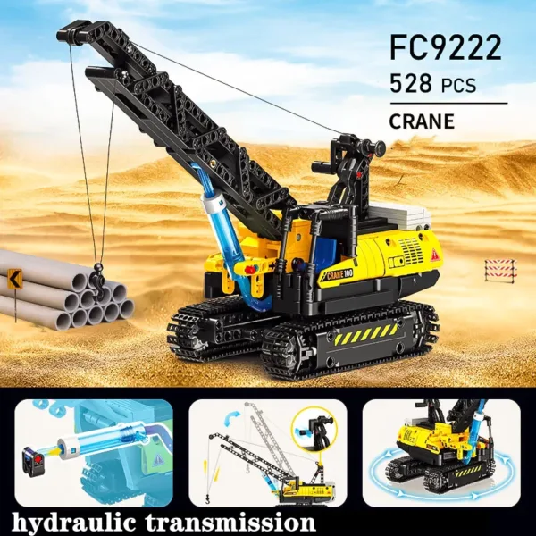 Hydraulic Control Crane Building Block Set - Image 3