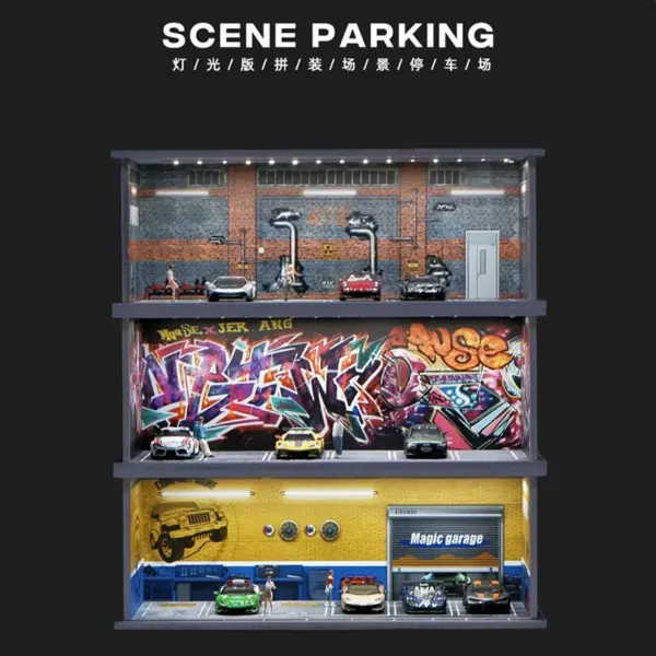 1/64 Scale Alloy Diecast Garage Parking Model