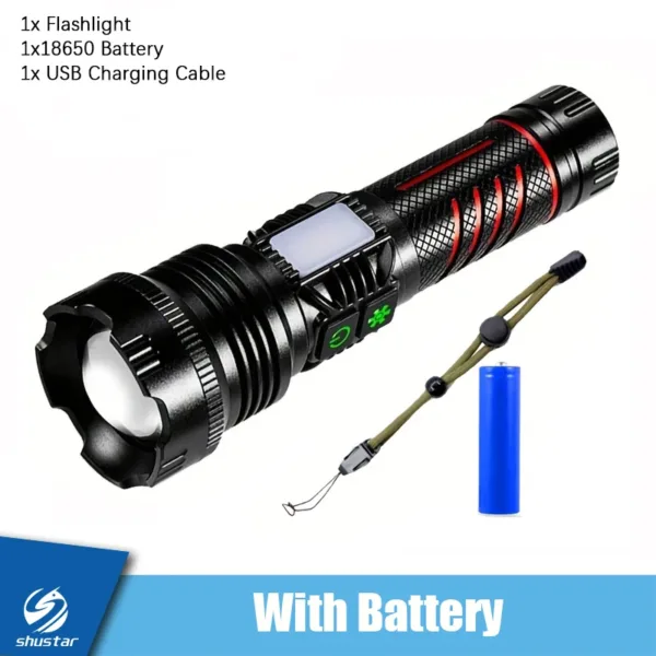 8 Mode LED Flashlight with Dual Side Light - Image 7