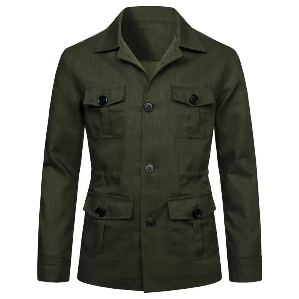 Men's Casual Multi-Pocket Cargo Jacket - Image 7