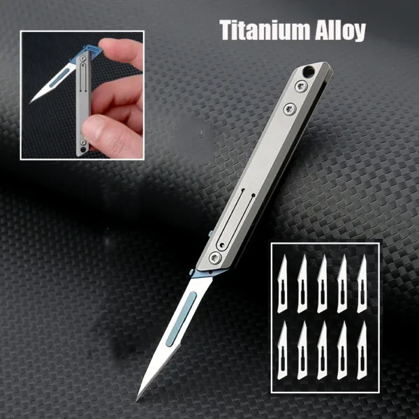 Titanium Alloy Folding Knife with 10 Blades - Image 21