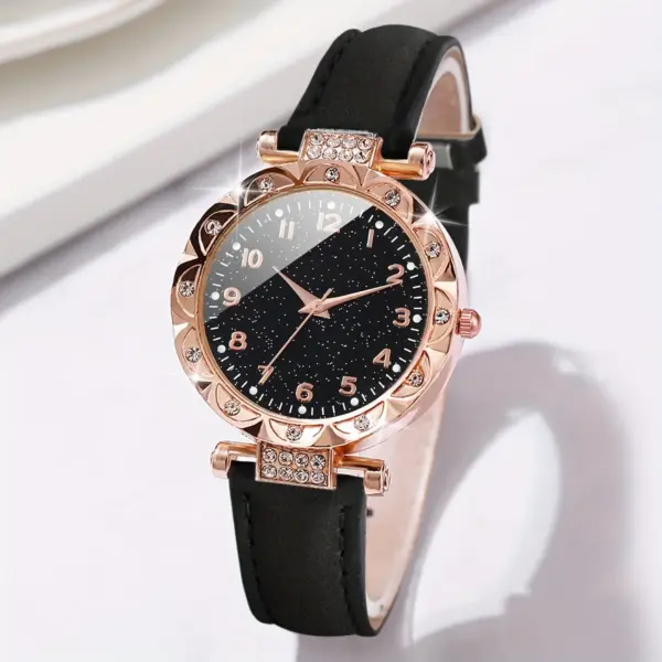 2PCS Women's Quartz Watch and Heart Bracelet - Image 4