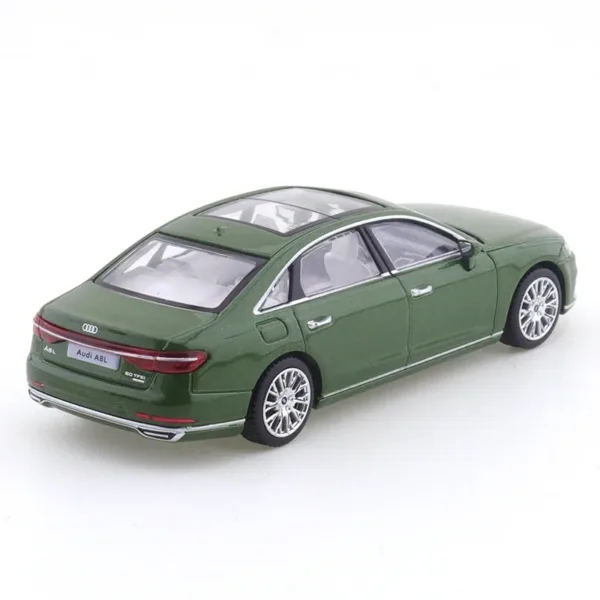 1/64 Audi A8L 2021 Green Diecast Model Car - Image 5