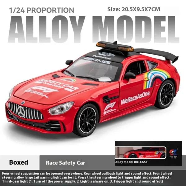 1:24 Scale AMG F1 Safety Car Model with Lights - Image 8