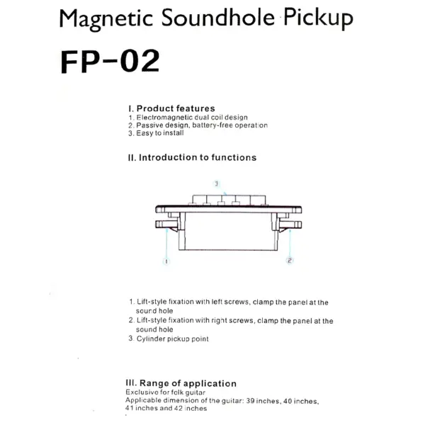 Flanger FP-02 Magnetic Sound Hole Pickup - Image 4