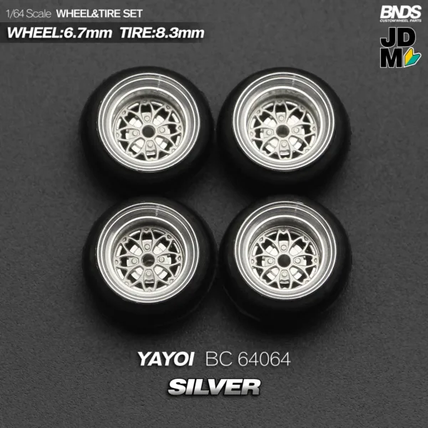 1/64 Scale Alloy Wheel and Tire Set 4pcs - Image 31