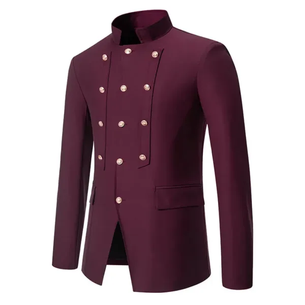 Men's Vintage Button Blazer Coat - Image 7