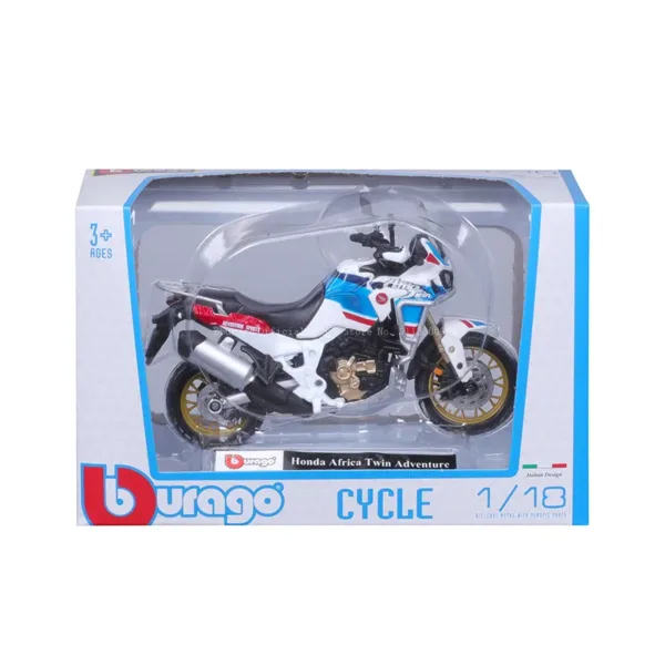 1:18 Bburago Honda Africa Twin Model Motorcycle - Image 6