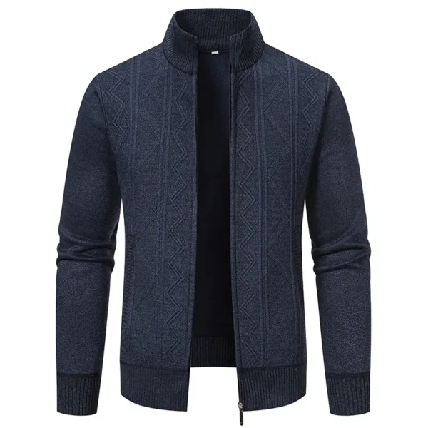 Men's Thick Fleece Cardigan with Pockets - Image 8