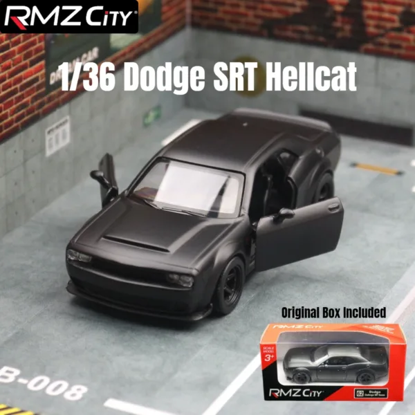 1/36 Dodge Challenger SRT Hellcat Diecast Car - Image 7