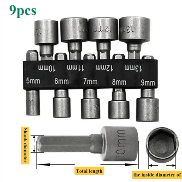 9/14Pcs Hex Socket Screw Driver Set Bits - Image 8