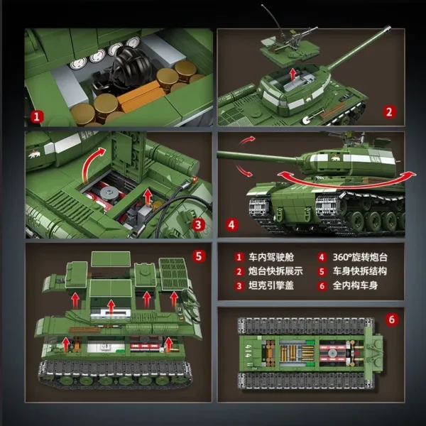 WW2 Tank Building Blocks Model Set for Kids - Image 6