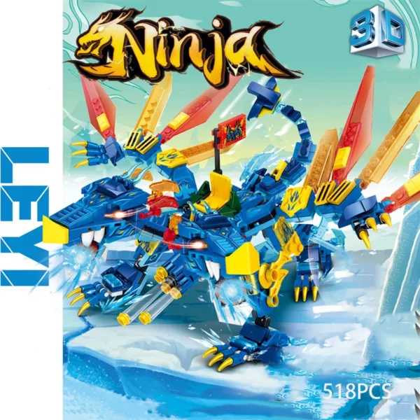 Blue Dragon Mecha Building Blocks Set - Image 14