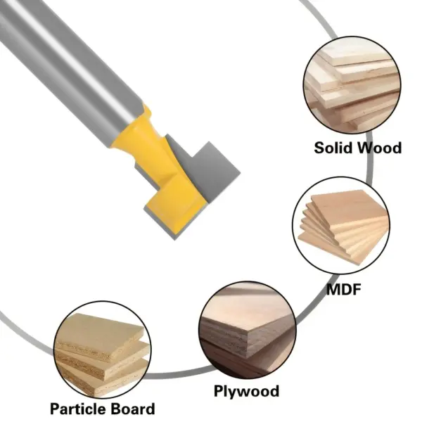 8mm Shank T-Type Keyhole Wood Cutter Set