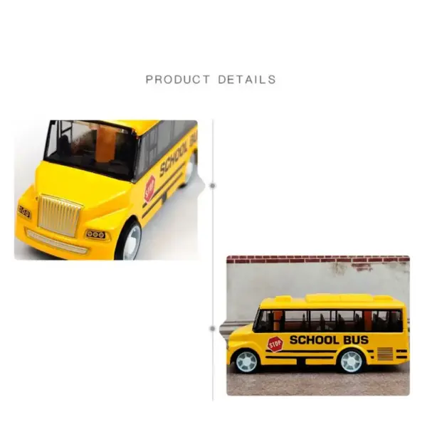 Alloy Pull Back Bus Model Toy for Kids - Image 3