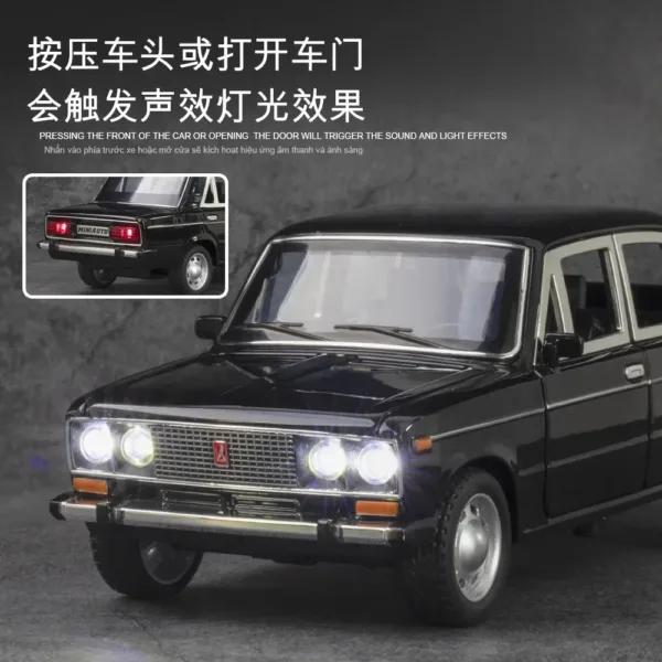 1:24 Metal Lada Retro Sedan Model Car - Image 4