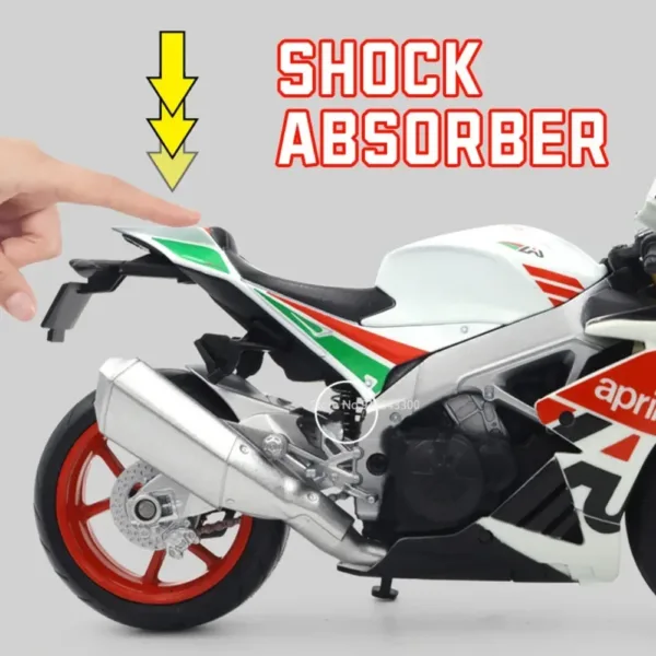 1:12 Scale Aprilia RSV4 Alloy Motorcycle Model - Image 4