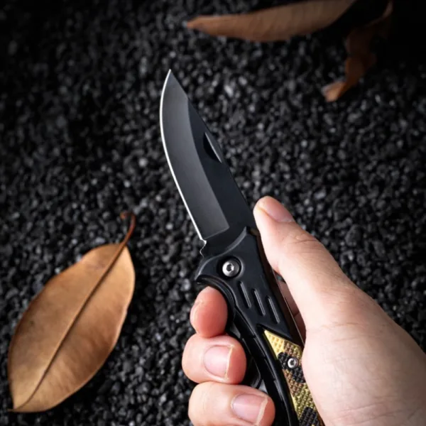 Multifunctional Stainless Steel Folding Keychain Knife - Image 3