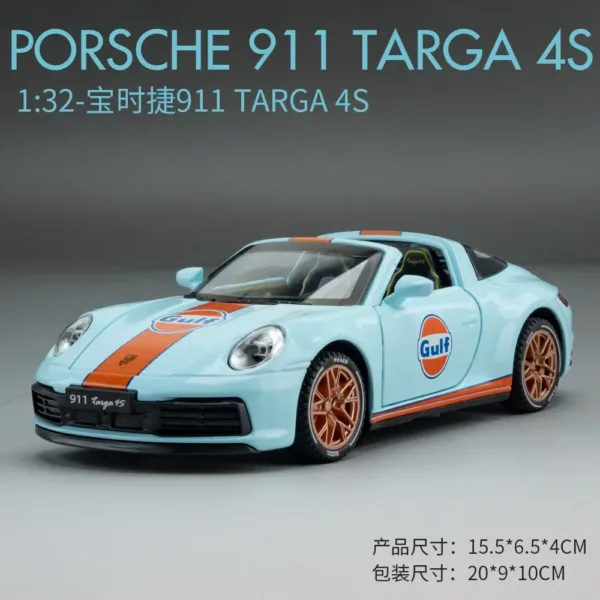 1:32 Porsche 911 Targa Diecast Model Car