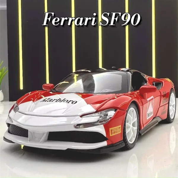 1:32 Diecast Ferrari SF90 Model Car with Lights