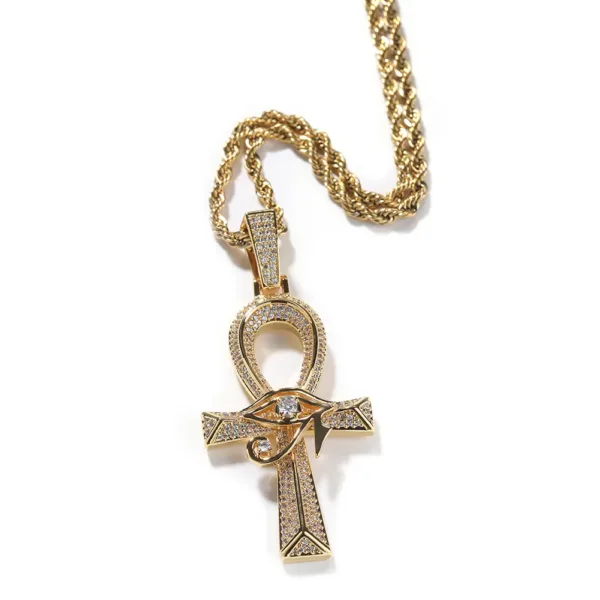 Eye of Horus Cross Pendant Necklace - Image 5