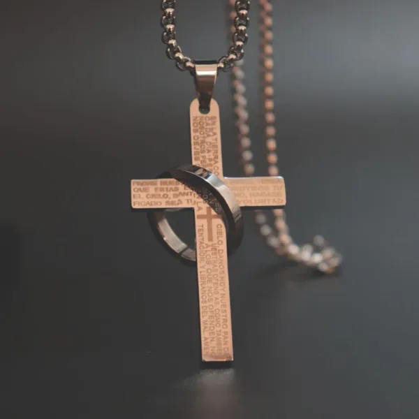 Cross Pendant Necklace in Stainless Steel - Image 3