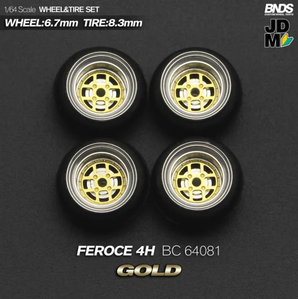 1/64 Scale Alloy Wheel and Tire Set 4pcs - Image 18