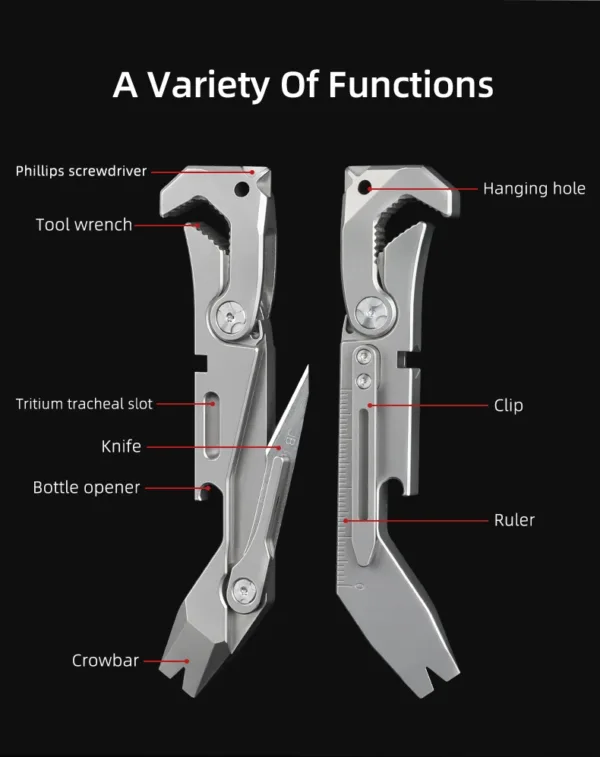 Titanium Alloy TC4 EDC Crowbar Screwdriver Tool - Image 3