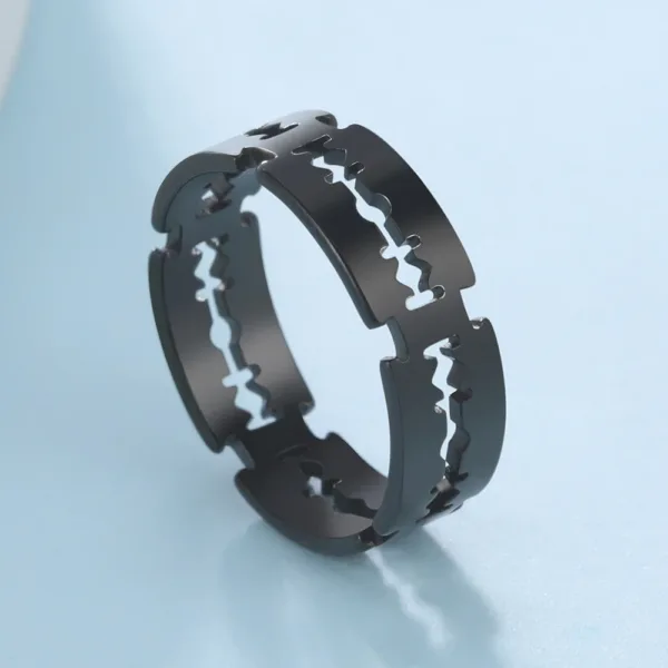 Punk Stainless Steel Blade Ring for All - Image 5