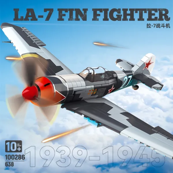 La-7 WWII Fighter Model Assembly Blocks