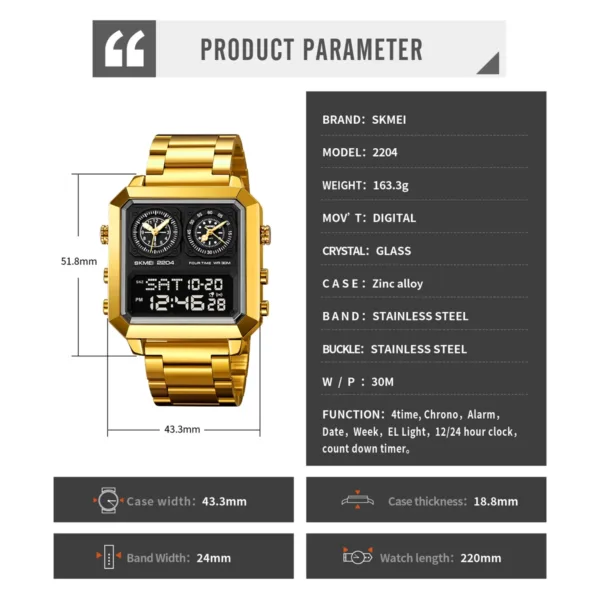 Men's Waterproof Digital Sports Watch - Image 6