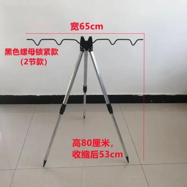 Portable Aluminum Fishing Rod Tripod Holder - Image 8