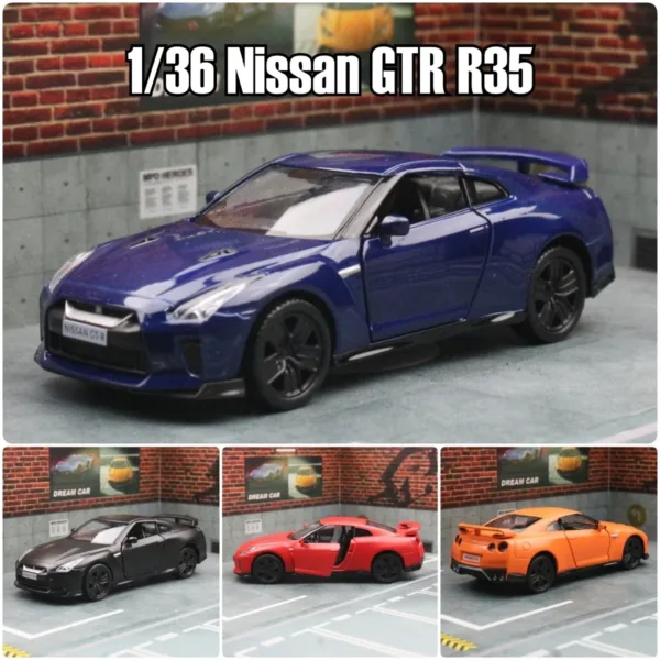 1:36 Diecast Nissan GT-R R35 Toy Car - Image 2