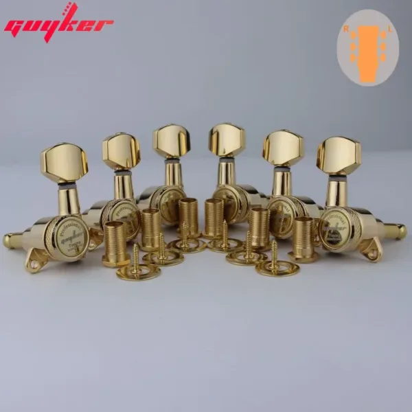 Gold Locking Guitar Tuners 1:18 Gear Ratio - Image 2