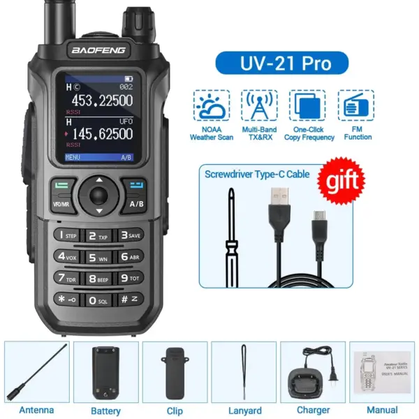 Baofeng UV-21 Pro Walkie Talkie Waterproof 16KM - Image 10