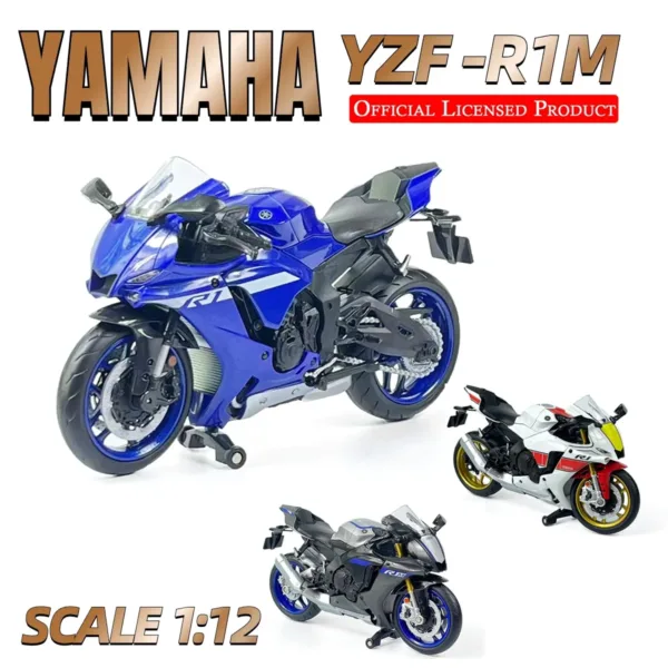 1:12 Scale YAMAHA YZF-R1M Motorcycle Model - Image 7