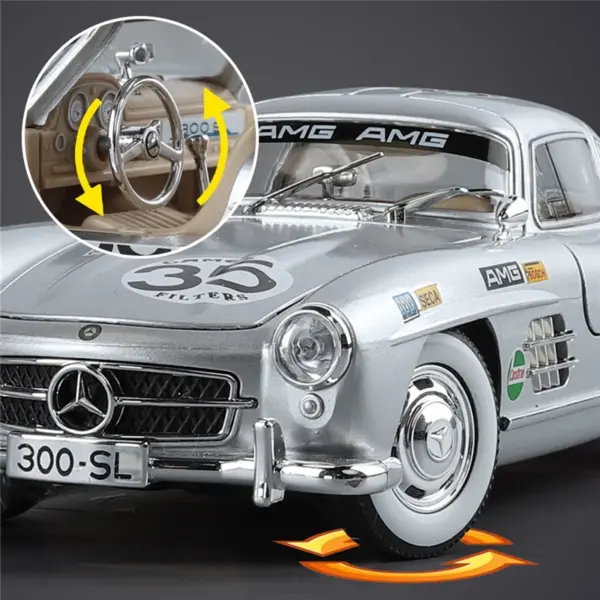 1:24 Scale Alloy Mercedes Benz 300SL Model - Image 5