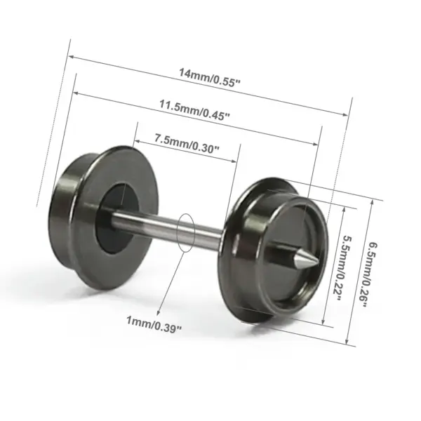 N Scale Metal Wheelsets 12pcs/24pcs DC - Image 6