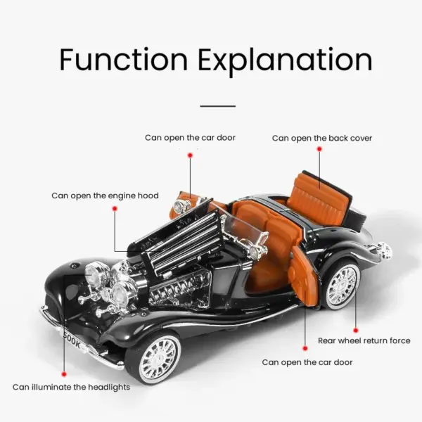 1:32 Mercedes-Benz 500K Alloy Car Model - Image 4