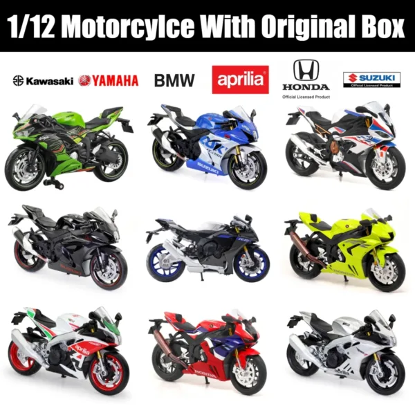 1/12 Scale Diecast Motorcycle Model Collection