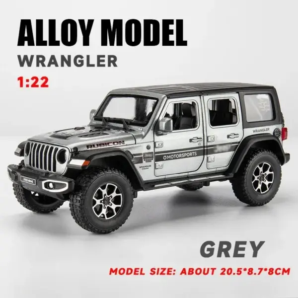 1:22 Off-Road Diecast Jeep Wrangler Model - Image 7