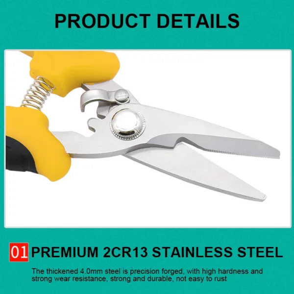 Multifunction Stainless Steel Electrician Scissors - Image 5