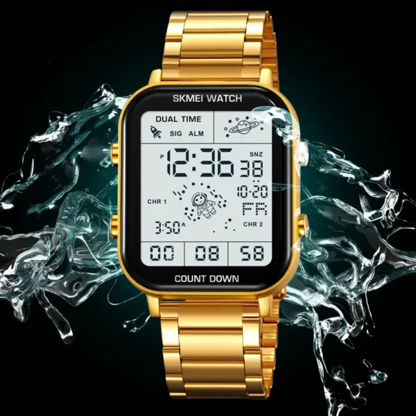 Stainless Steel Digital Sports Watch for All - Image 2